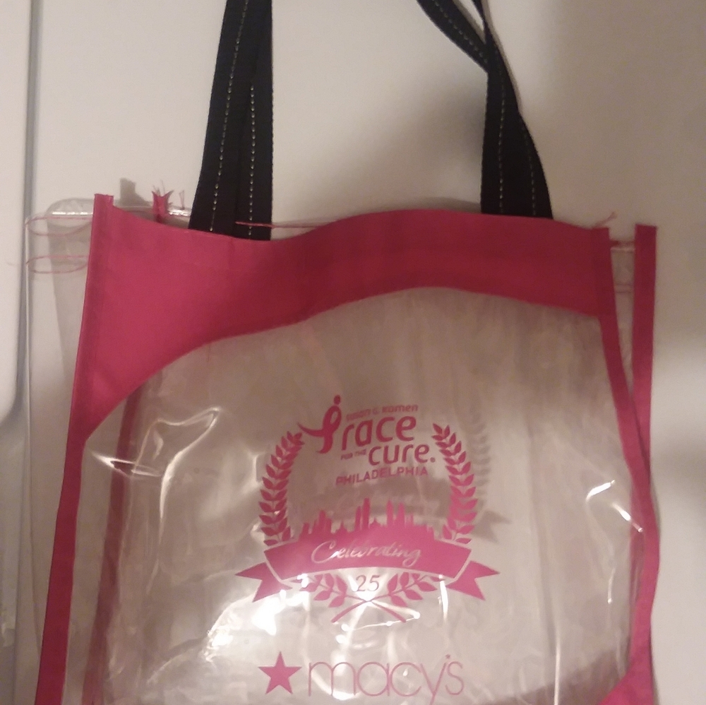 Sussn G Komen BREAST CANCER AWARENESS Tote Bag EUC